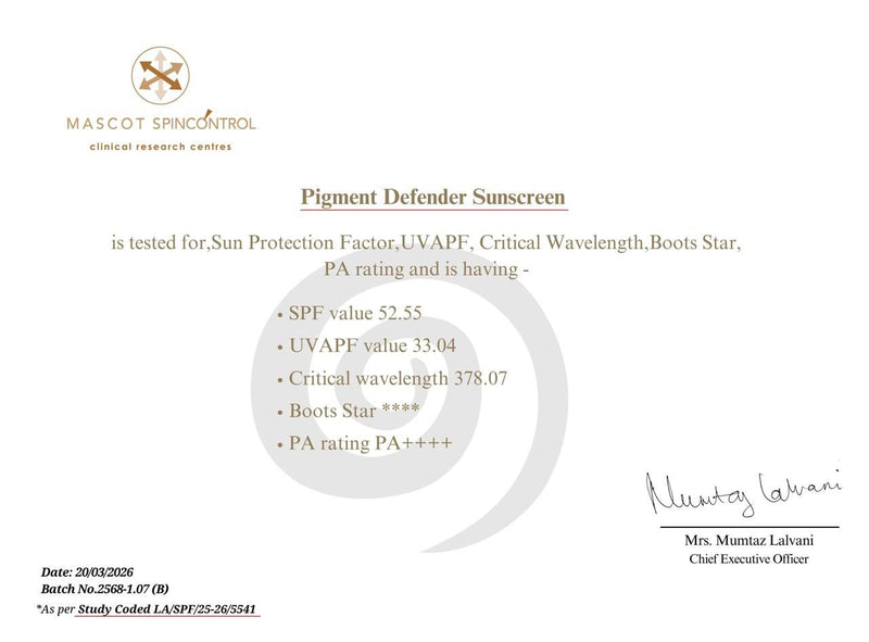 Certification document