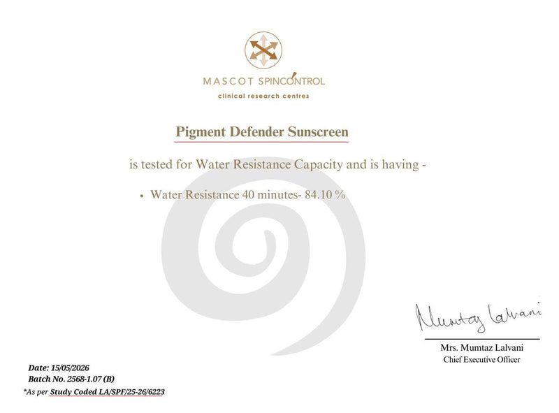 Certification document