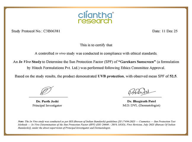 Certification document